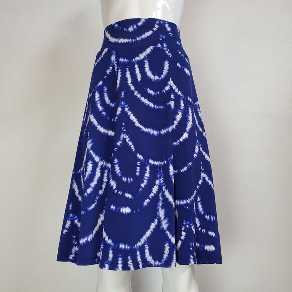 Dress Barn Plus Size Blue Tie Dye Skirt - Picture 1 of 5